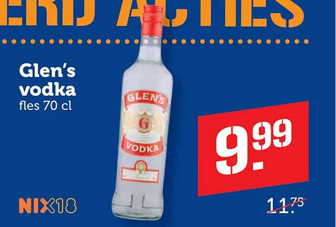 Glen's vodka fles 70 cl
