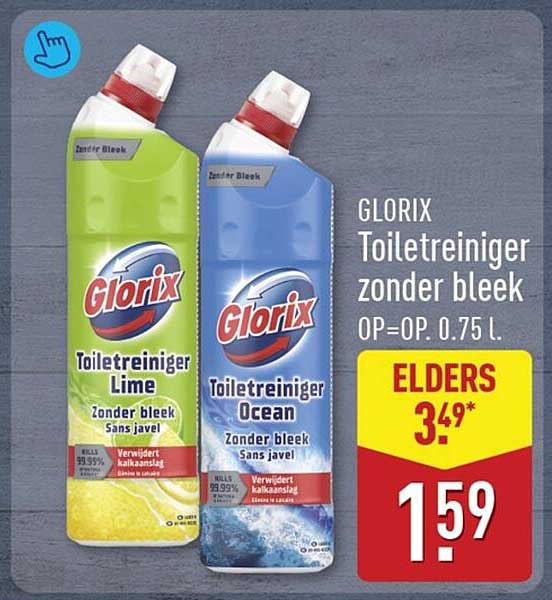 GLORIX Toiletreiniger zonder bleek OP=OP. 0.75 l.