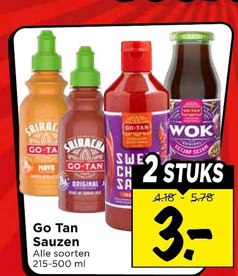 Go Tan Sauzen Alle soorten 215-500 ml 2 stuks