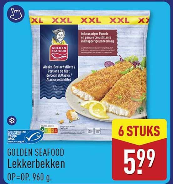 GOLDEN SEAFOOD Lekkerbekken 6 STUKS