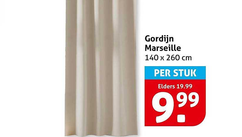 Gordijn Marseille 140 x 260 cm