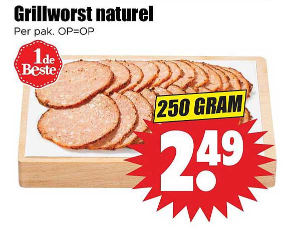 Grillworst naturel 250 gram