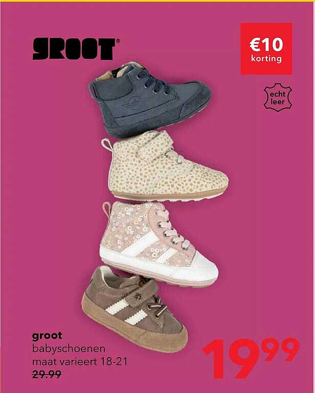 groot babyschoenen maat varieert 18-21