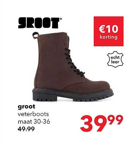 groot veterboots maat 30-36