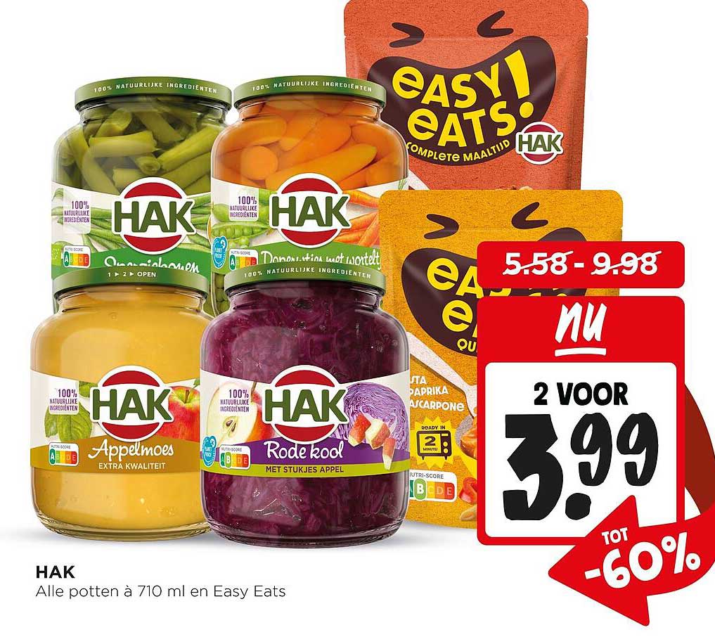 HAK Alle potten à 710 ml en Easy Eats