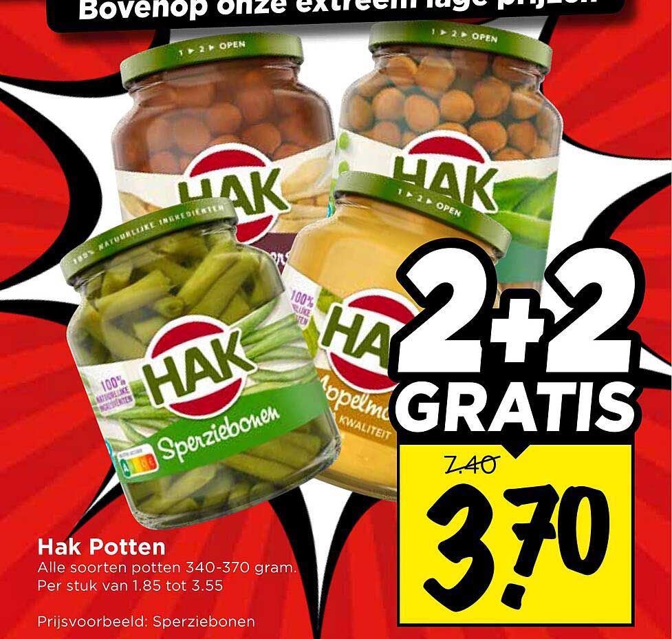Hak Potten 2+2 GRATIS