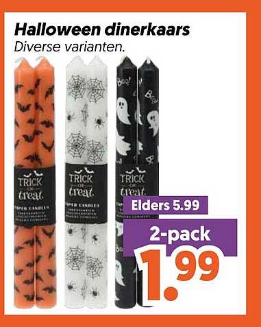 Halloween dinerkaars Diverse varianten.