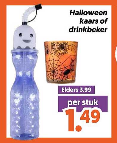 Halloween kaars of drinkbeker