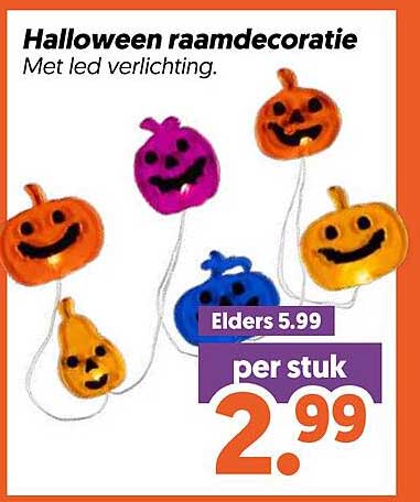 Halloween raamsdecoratie Met led verlichting.