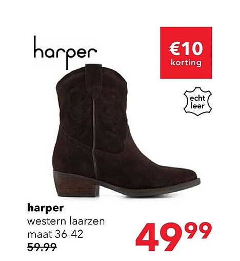 harper western laarzen maat 36-42