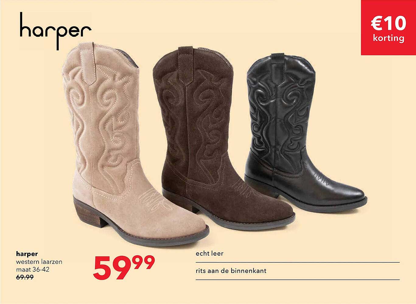 harper western laarzen maat 36-42