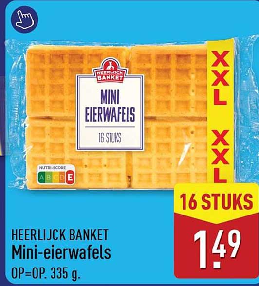 HEERLIJK BANKET Mini-eierwafels 16 STUKS