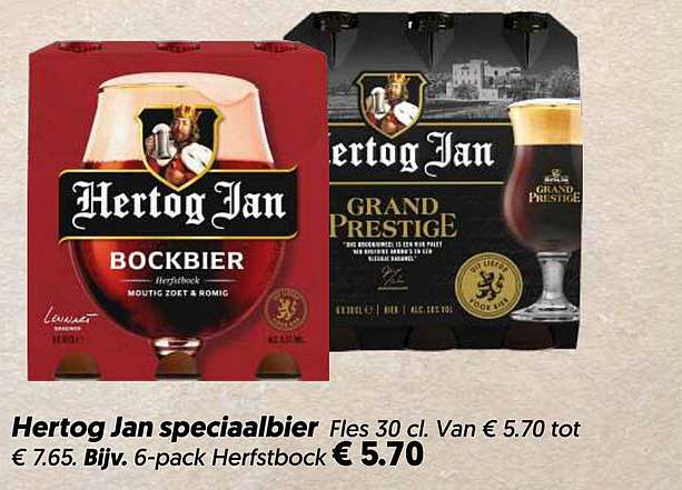 Hertog Jan speciaalbier Fles 30 cl. Bijv. 6-pack Herfstbock