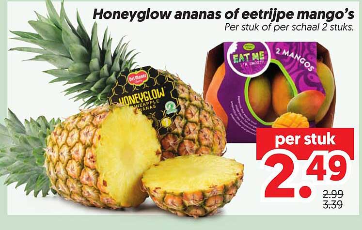 Honeyglow ananas of eetrijpe mango’s