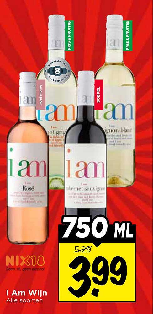 I Am Wijn Alle soorten 750 ml