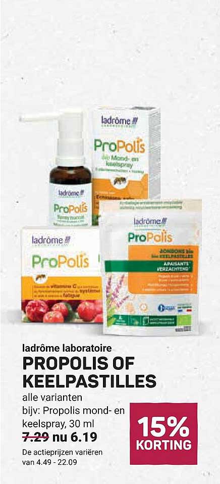 Iadrôme laboratoire PROPOLIS OF KEELPASTILLES alle varianten