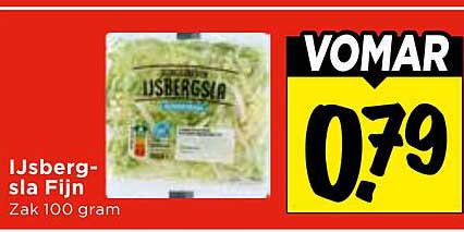 IJsbergsla Fijn Zak 100 gram