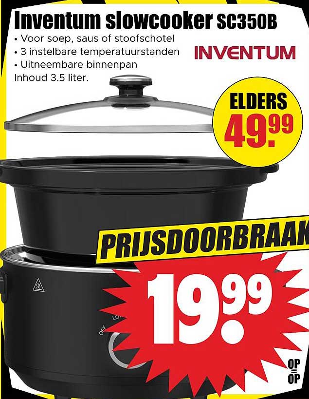 Inventum slowcooker SC350B PRIJSDOORBRAAK