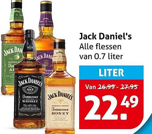 Jack Daniel's Alle flessen van 0.7 liter LITER