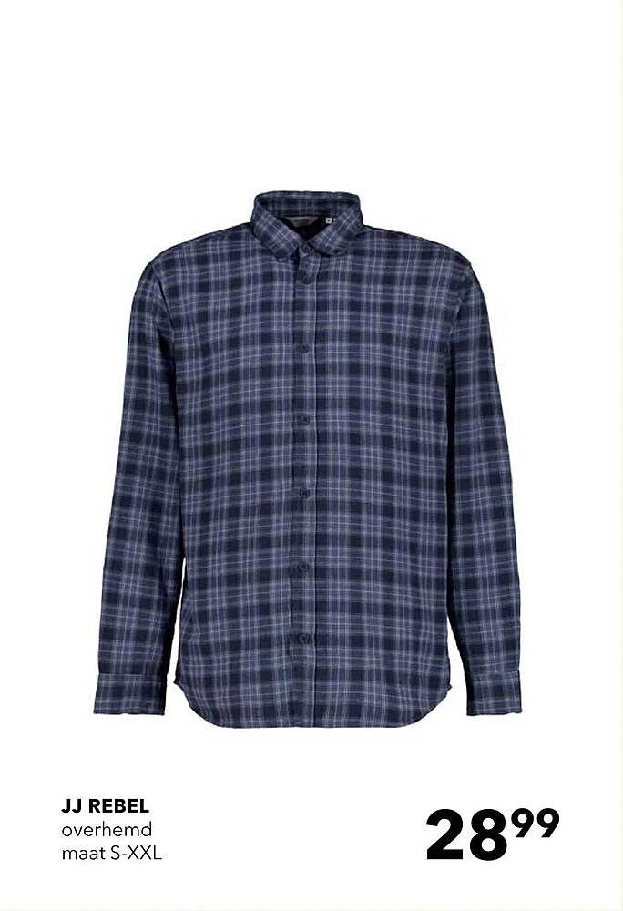 JJ REBEL overhemd maat S-XXL
