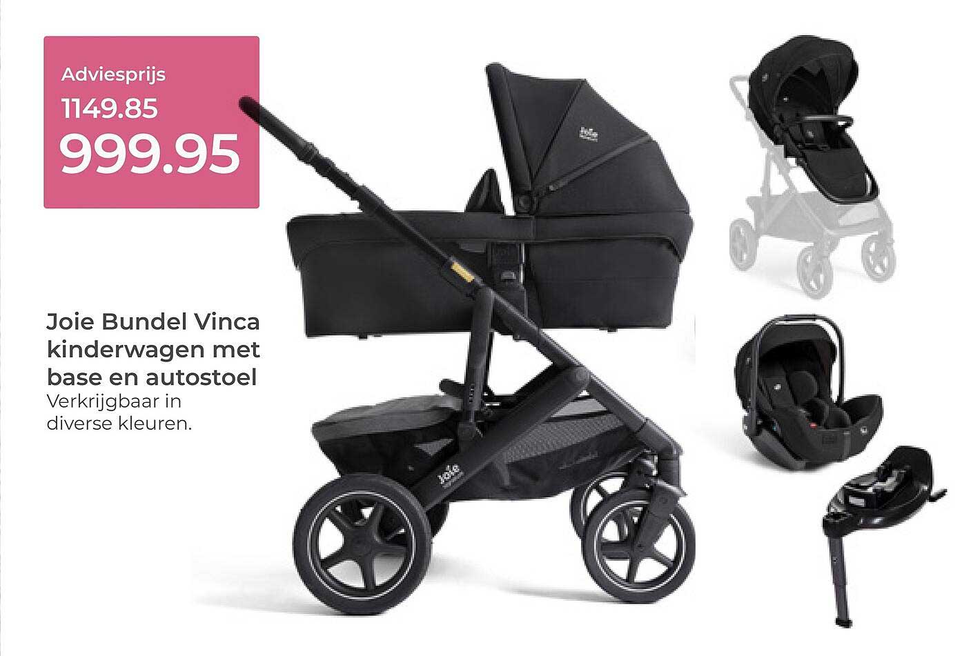 Joie Bundel Vinca kinderwagen met base en autostoel