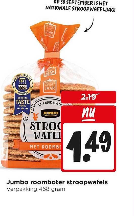 Jumbo roomboter stroopwafels