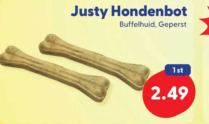Justy Hondenbot Buffelhuid, Geperst