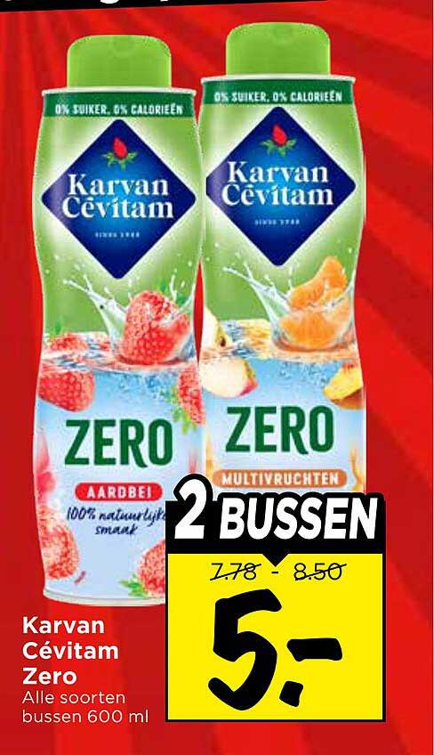 Karvan Cévitam Zero Alle soorten bussen 600 ml 2 bussen
