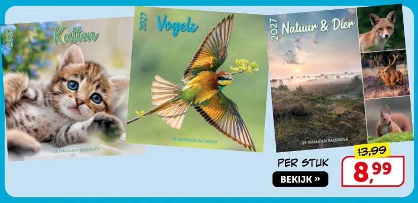Katten 2027 18 maanden kalender