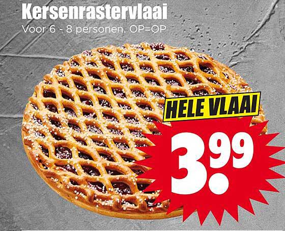 Kersenrastervlaai Hele vlaai