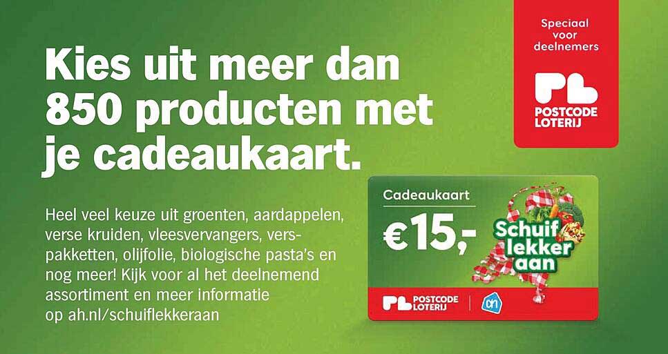 Kies uit meer dan 850 producten met je cadeaukaart.