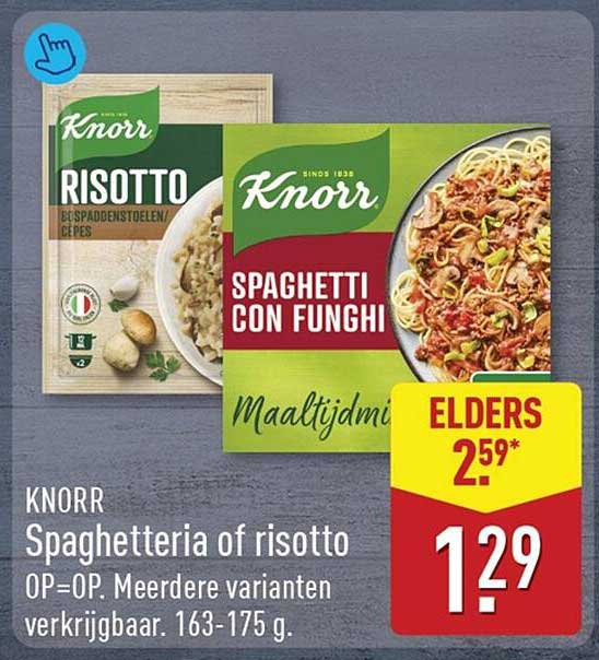 KNORR Spaghetteria of risotto OP=OP Meerdere varianten verkrijgbaar. 163-175 g.