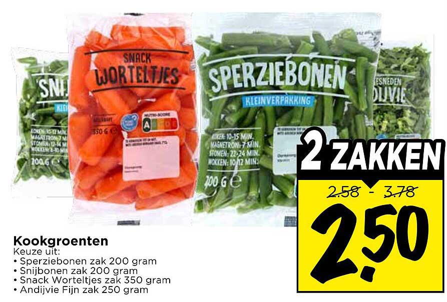 Kookgroenten 2 ZAKKEN