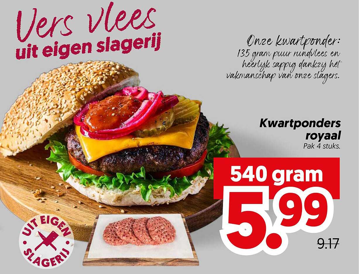 Kwartponders royaal 540 gram