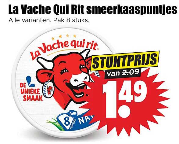 La Vache Qui Rit smeerkaaspuntjes