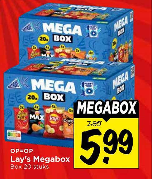 Lay's Megabox Box 20 stuks