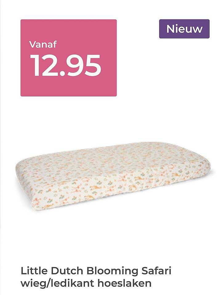 Little Dutch Blooming Safari wieg/ledikant hoeslaken