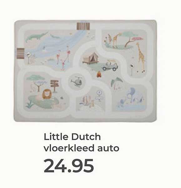 Little Dutch vloerkleed auto