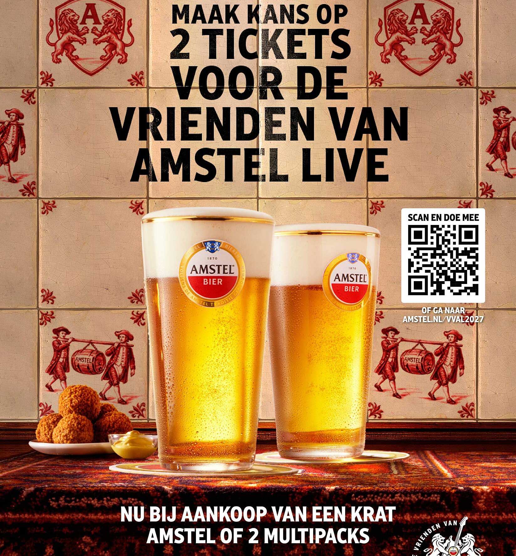 Maak kans op 2 tickets voor de vrienden van Amstel Live