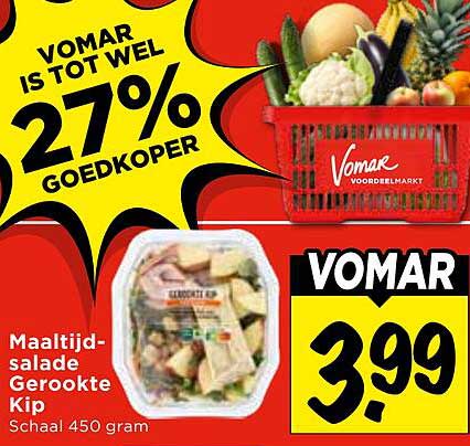 Maaltijdsalade Gerookte Kip