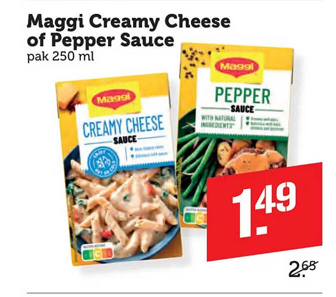 Maggi Creamy Cheese of Pepper Sauce pak 250 ml