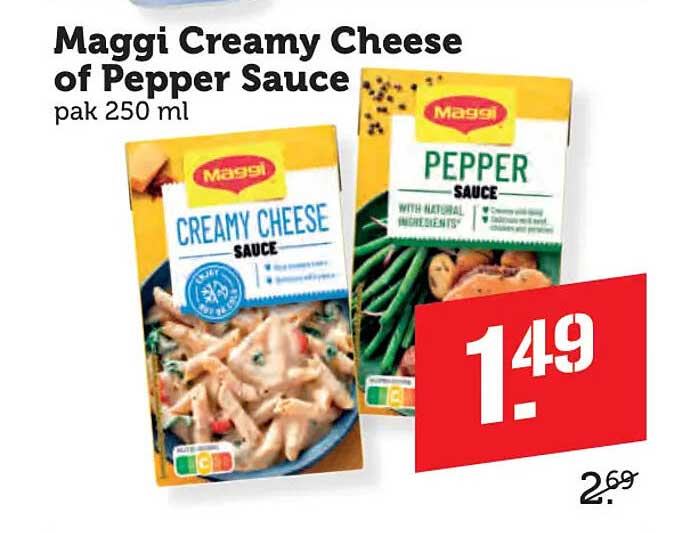 Maggi Creamy Cheese of Pepper Sauce pak 250 ml