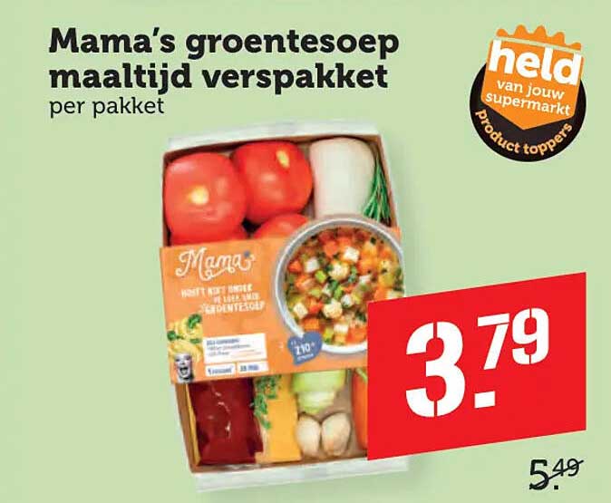 Mama's groentesoep maaltijd verspakket