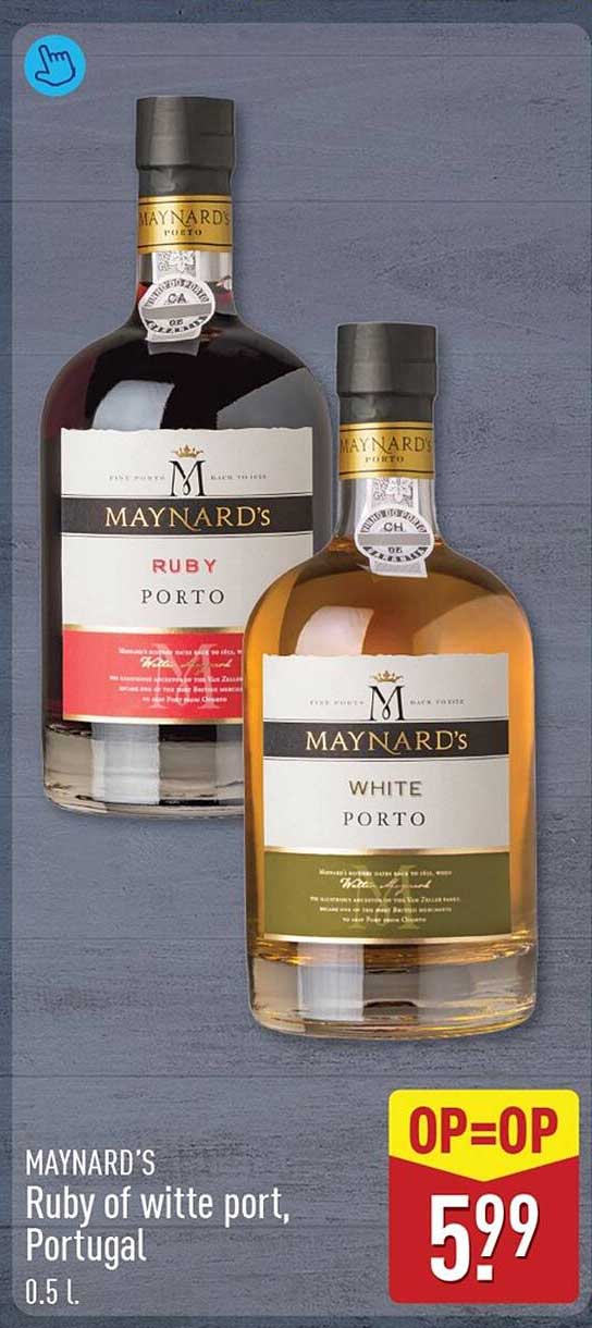 MAYNARD'S Ruby of witte port, Portugal 0.5 l.