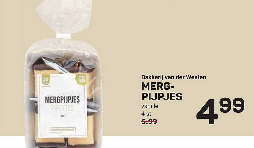 MERGPIJPJES vanille 4 st