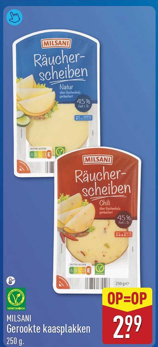 MILSANI Gerookte kaasplakken 250 g.