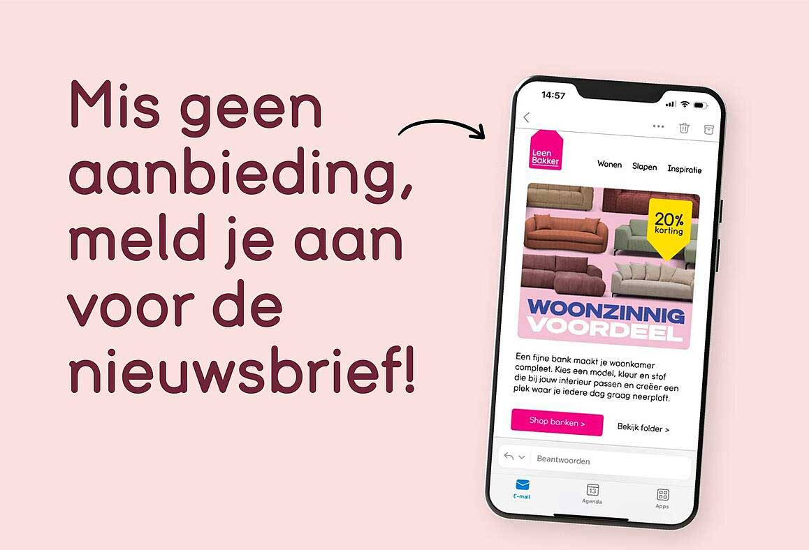 Mis geen aanbieding, meld je aan voor de nieuwsbrief!