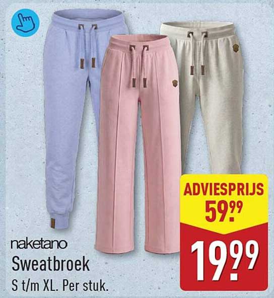 naketano Sweatbroek S t/m XL. Per stuk.