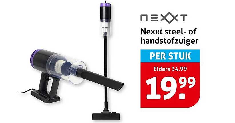 Nexxt steel- of handstofzuiger