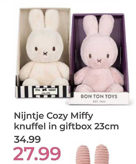 Nijntje Cozy Miffy knuffel in giftbox 23cm